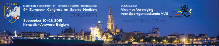 9th European Congress on Sports Medicine EFSMA 2015 Congress